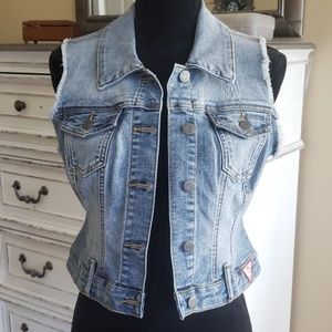 Guess - Cropped Denim Vest